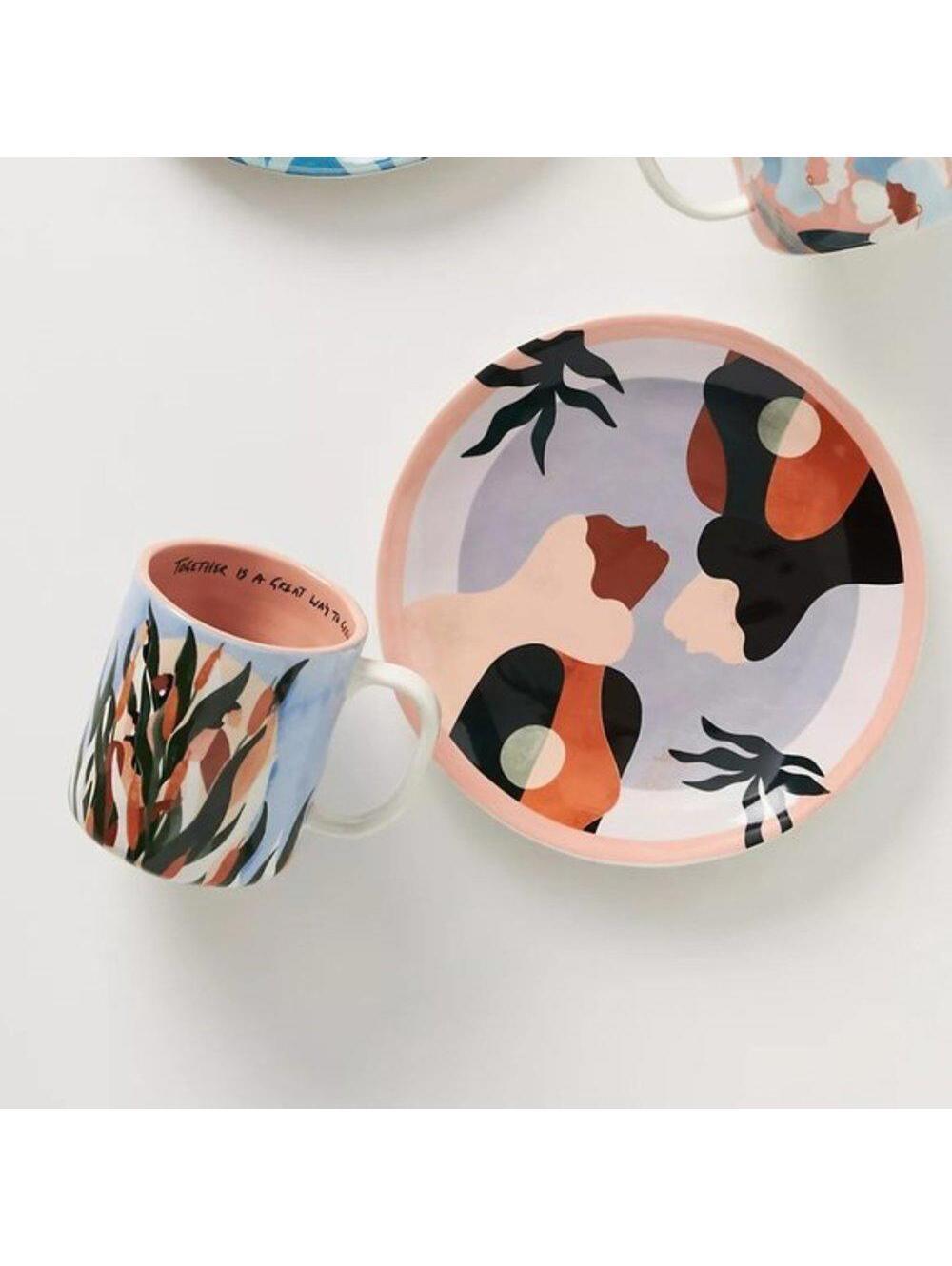 Anthropologie Happiness Blooms Mug Cattail - Picture 5 of 5